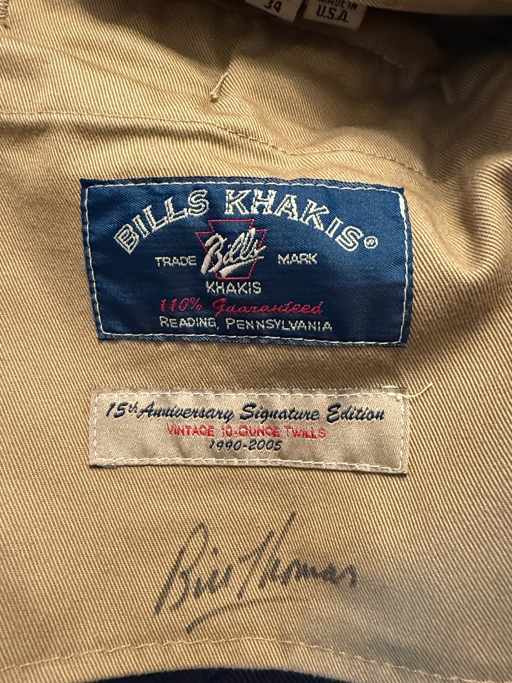 NWT Bill’s Khakis Pants 34 - Picture 4 of 4